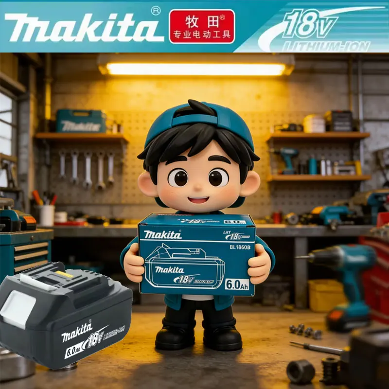 Makita 6.0 Ah Battery 18V LXT Lithium-Ion BL1860 with LED Indicator Battery18v Battery power tool battery Original 18v 6Ah
Makita 6.0 Ah Battery 18V LXT Lithium-Ion BL1860 with LED Indicator Battery18v Battery power tool battery Original 18v 6Ah