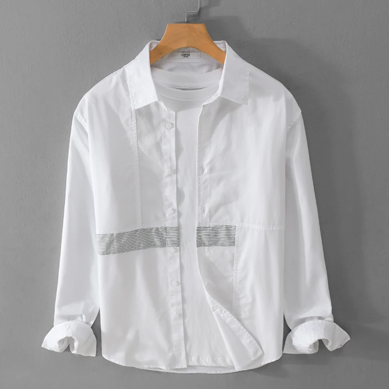 New Designer Long-sleeve Patchwork Casual Cotton Brand Quality Shirts For Men Fashion Comfortable Tops Clothing Camisa Masculina
New Designer Long-sleeve Patchwork Casual Cotton Brand Quality Shirts For Men Fashion Comfortable Tops Clothing Camisa Masculina