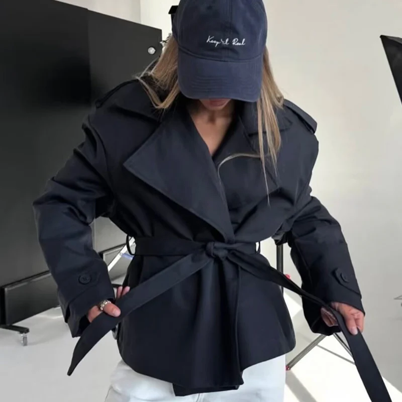 Women's Jacket 2026 New Spring Fashion Solid Color Belted Short Jacket for Women Ladies Jacket Casaul Chic Women Outerwear
Women's Jacket 2026 New Spring Fashion Solid Color Belted Short Jacket for Women Ladies Jacket Casaul Chic Women Outerwear