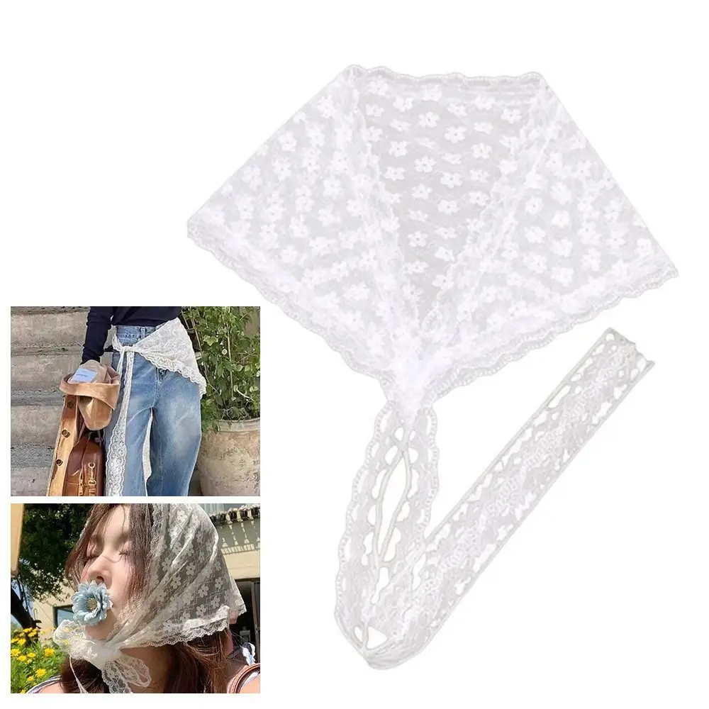 Embroidered Lace Triangle Headscarf White Pastoral Style Hair Scarf Wraps Hollow-out Woven Floral Hair Bandana Hair Accessories
Embroidered Lace Triangle Headscarf White Pastoral Style Hair Scarf Wraps Hollow-out Woven Floral Hair Bandana Hair Accessories
