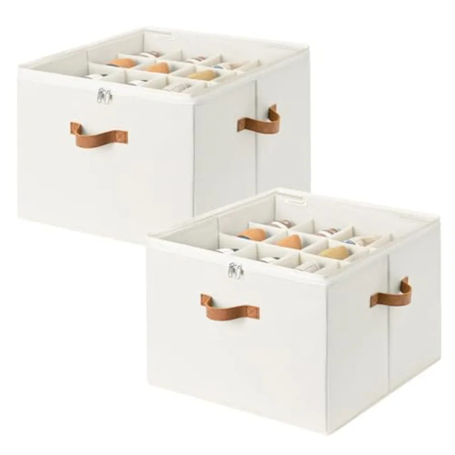 2 Pack Shoe Organizer for Closet Foldable Shoe Storage Box with Adjustable Dividers Fabric Shoes Container Stackable Storage Bi
2 Pack Shoe Organizer for Closet Foldable Shoe Storage Box with Adjustable Dividers Fabric Shoes Container Stackable Storage Bi