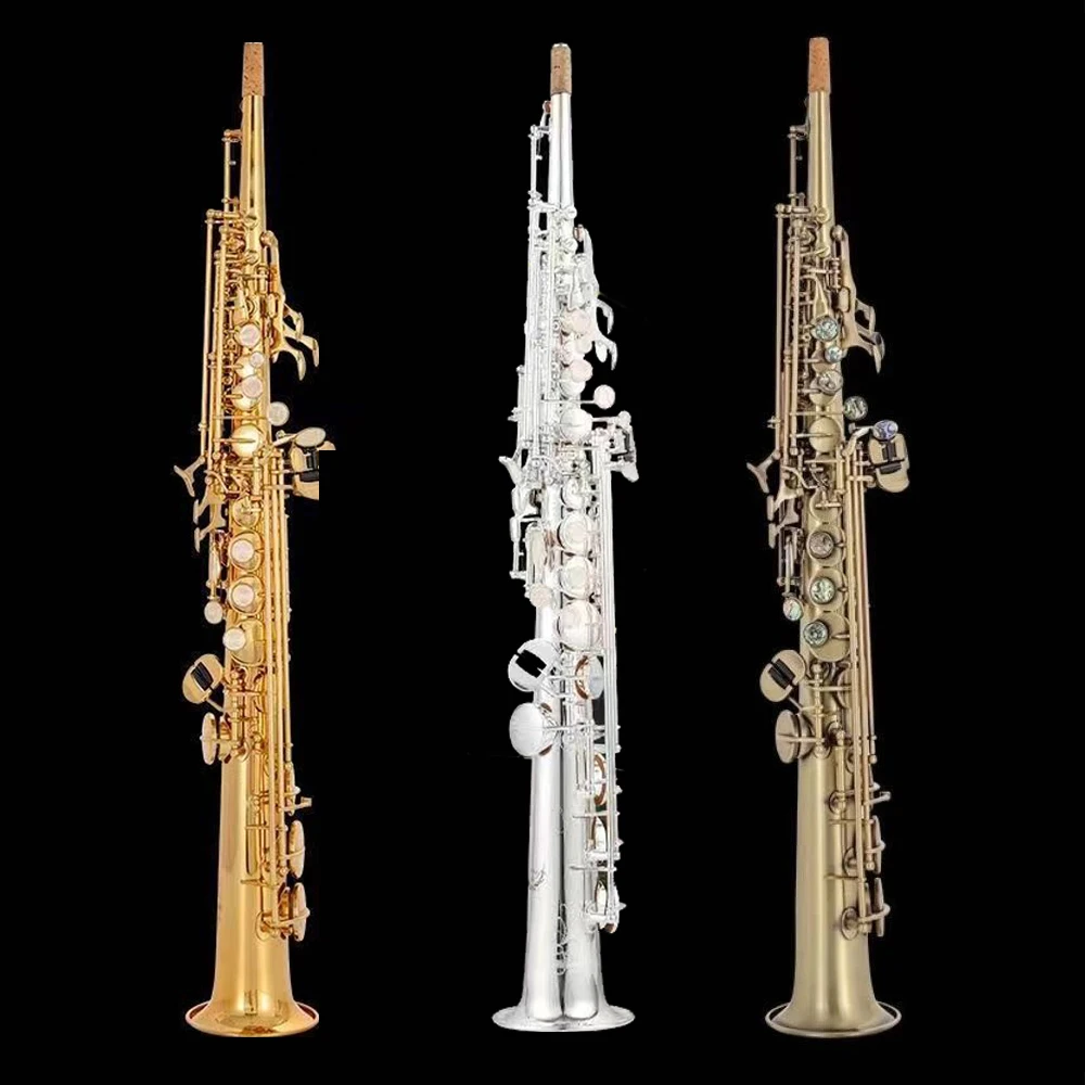 Japan Soprano Saxophone BB black nickel gold silver plated Gold Lacquerwhite copper Split soprano sax instrumen free shipping
Japan Soprano Saxophone BB black nickel gold silver plated Gold Lacquerwhite copper Split soprano sax instrumen free shipping