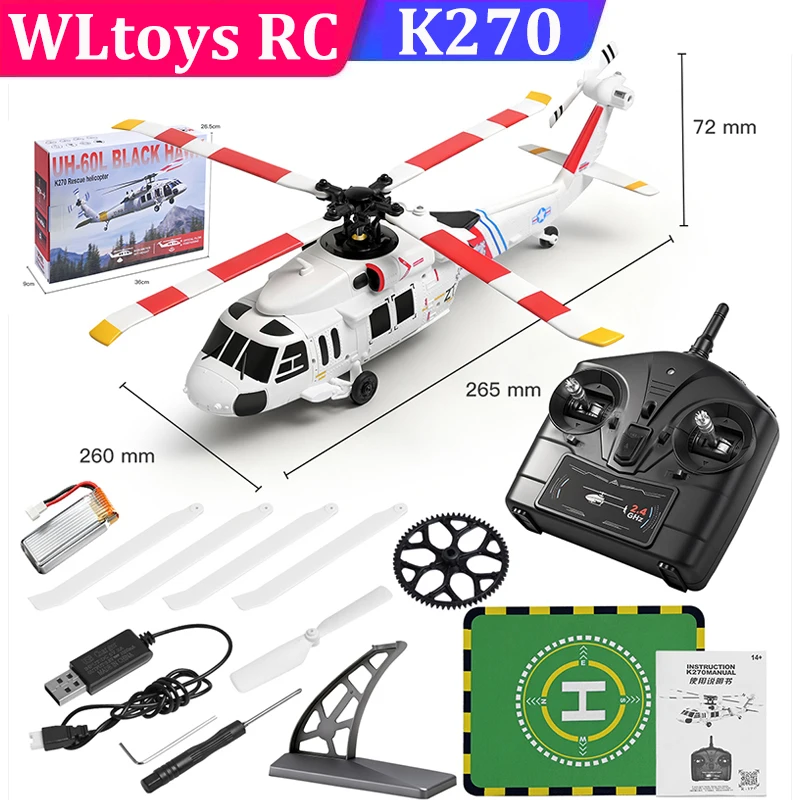 WLtoys K170 K270 Black Eagle UH60L High-Fidelity Quad-rotor Brushless Aircraft Remote Control Helicopter Boys' Toy Gift
WLtoys K170 K270 Black Eagle UH60L High-Fidelity Quad-rotor Brushless Aircraft Remote Control Helicopter Boys' Toy Gift