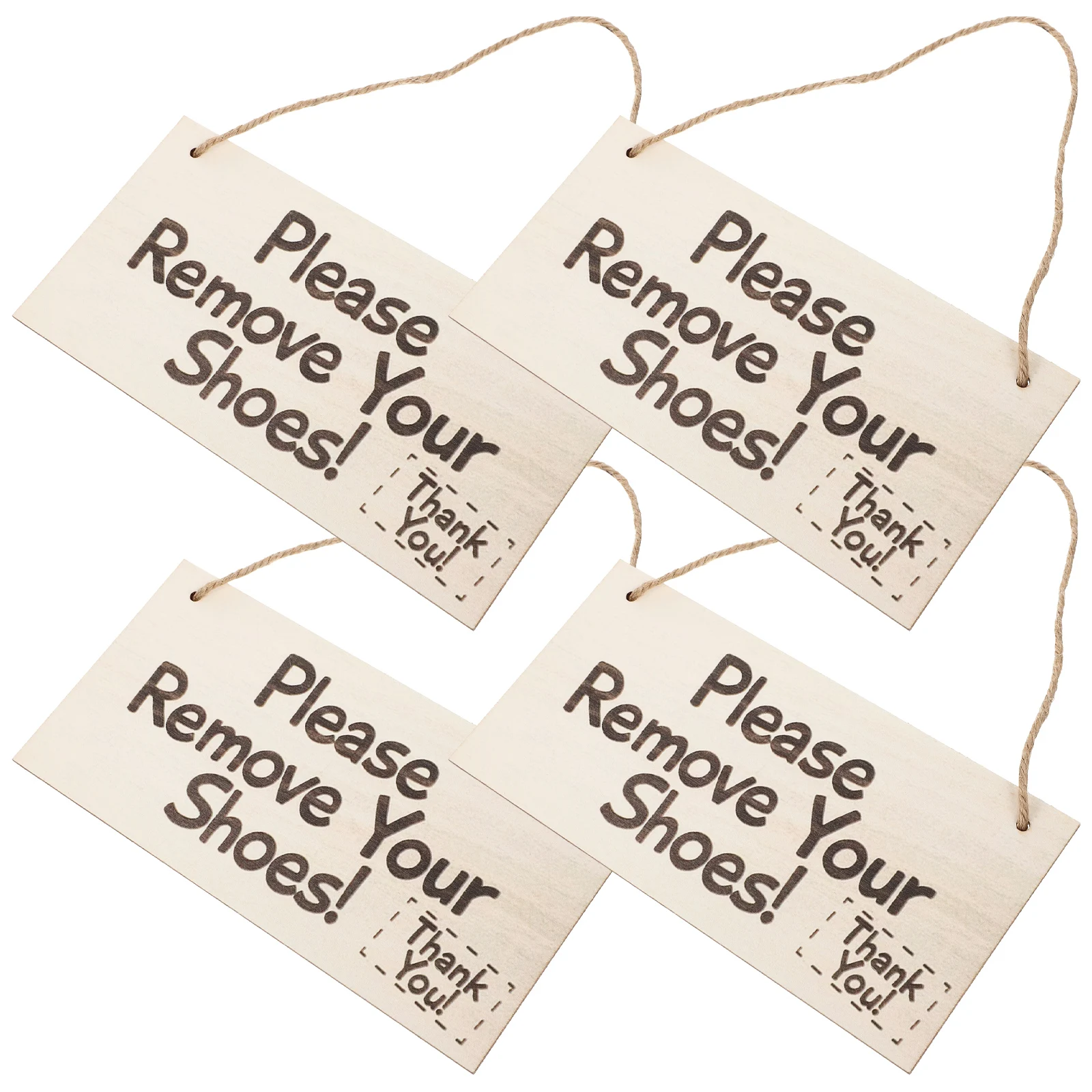 4 Pcs Shoe Label Door Sign Hanger Decorations Remove Your Shoes Take Front Christmas Wooden Durability
4 Pcs Shoe Label Door Sign Hanger Decorations Remove Your Shoes Take Front Christmas Wooden Durability