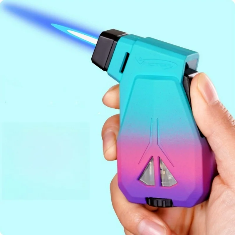 New Windproof Visible Window Spray Gun Lighter Gradient Jet Blue Flame Fashion Portable Cigar Lighter Men's Smoking Gift
New Windproof Visible Window Spray Gun Lighter Gradient Jet Blue Flame Fashion Portable Cigar Lighter Men's Smoking Gift