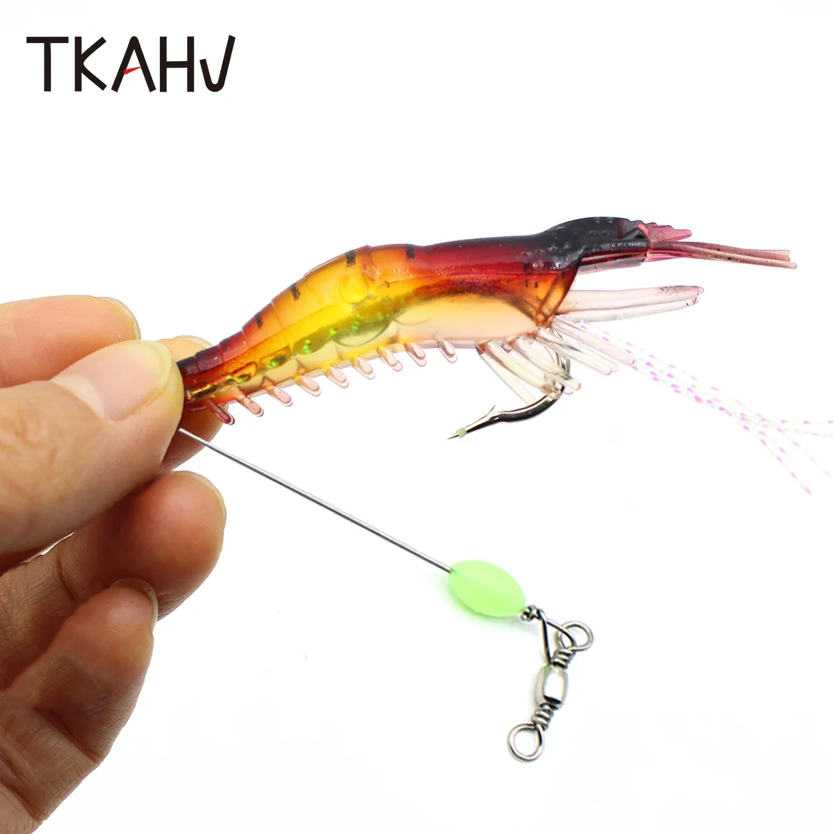 TKAHV 10pcs/bag 8cm 5.6g Prawn Bait Fake Shrimp Soft Lure Swivels Glow With Hooks Luminous Artificial Carp Silicone Swimbait
TKAHV 10pcs/bag 8cm 5.6g Prawn Bait Fake Shrimp Soft Lure Swivels Glow With Hooks Luminous Artificial Carp Silicone Swimbait