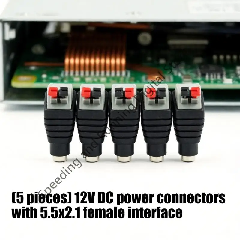5pcs 5.5x2.1mm Female Power Connectors 12V Barrels to Pressure Terminal Adapter For LED Strip Driver Controller CCTV
5pcs 5.5x2.1mm Female Power Connectors 12V Barrels to Pressure Terminal Adapter For LED Strip Driver Controller CCTV