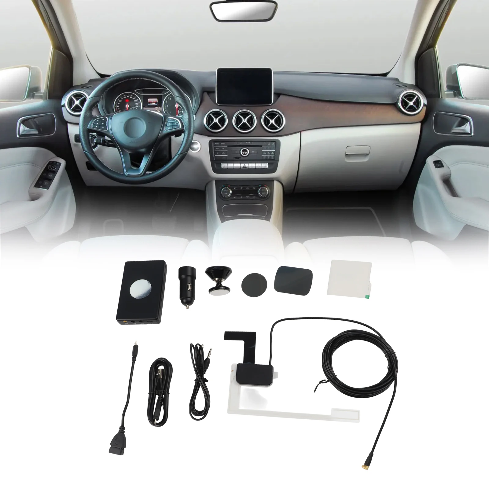 FM Transmitter 2.8 Inch Display Compatible With AUX Digital Sound Quality Effective Distance Audio System Upgrade