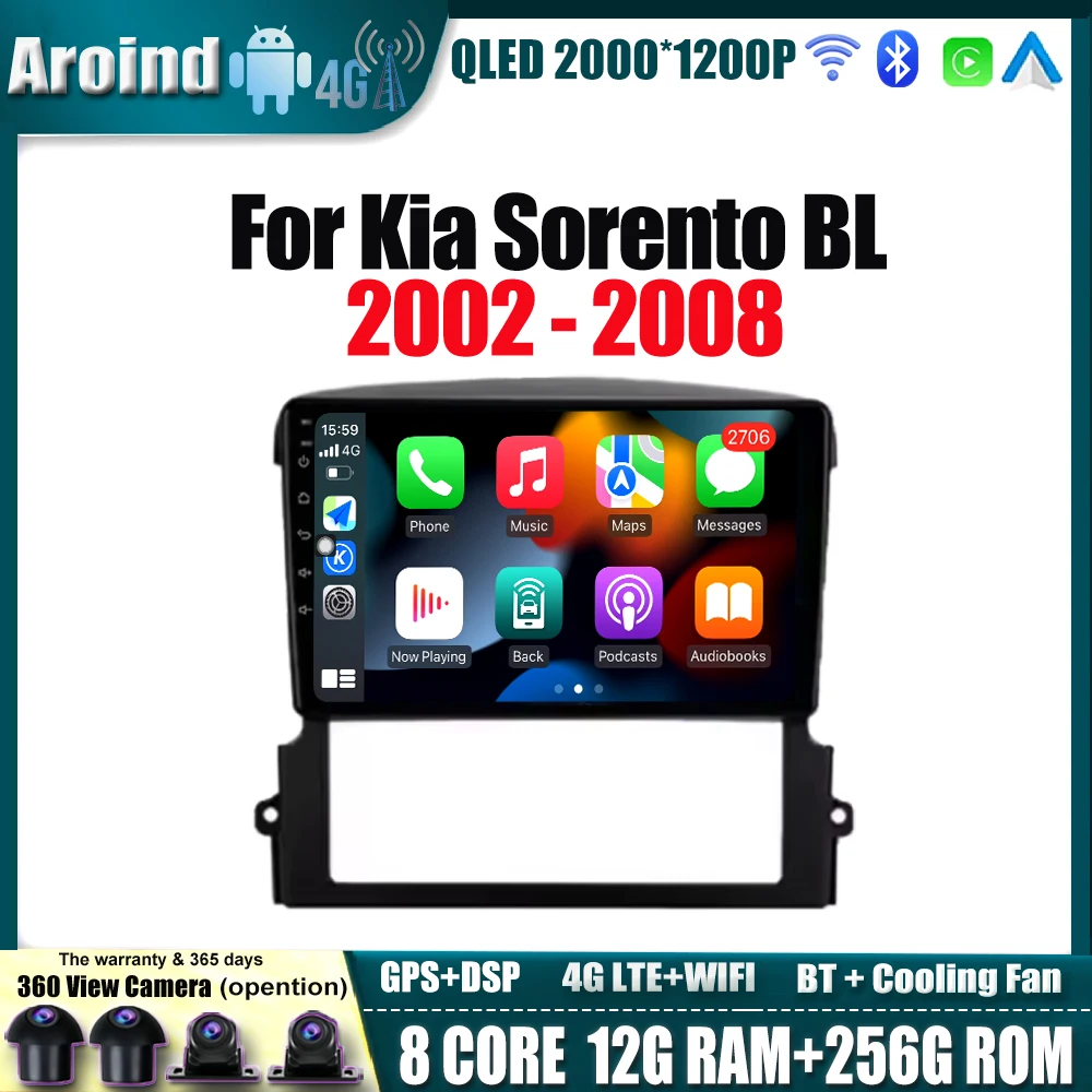 Android 14 Car Radio For Kia Sorento BL 2002 - 2008 Multimedia Video Player Car Intelligent Systems Navigation GPS Car Accessory
Android 14 Car Radio For Kia Sorento BL 2002 - 2008 Multimedia Video Player Car Intelligent Systems Navigation GPS Car Accessory