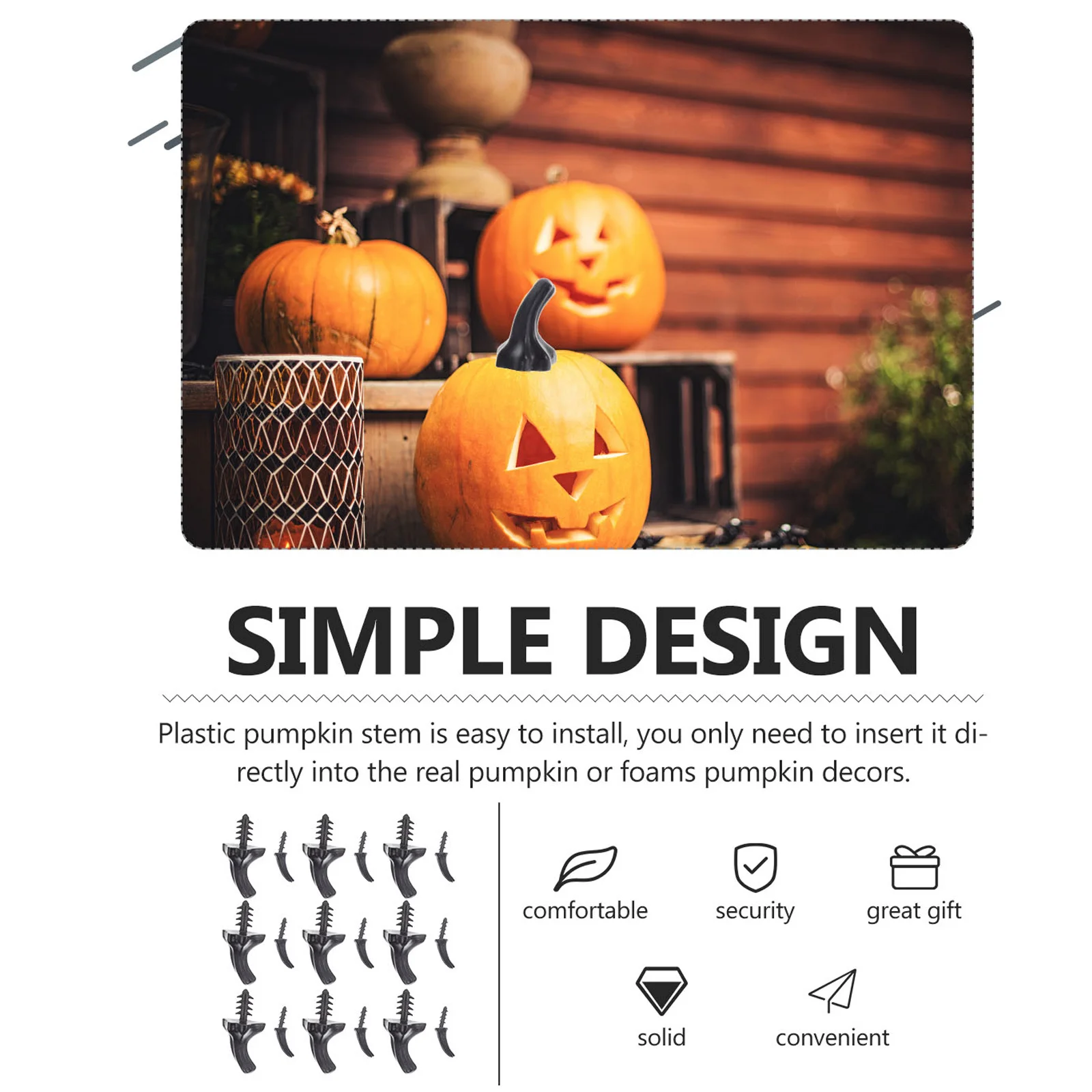 36Pcs Plastic Pumpkin Stems Faux Pumpkin Stem Handles for DIY Halloween Decorations Harvest Festival Halloween Decor
36Pcs Plastic Pumpkin Stems Faux Pumpkin Stem Handles for DIY Halloween Decorations Harvest Festival Halloween Decor