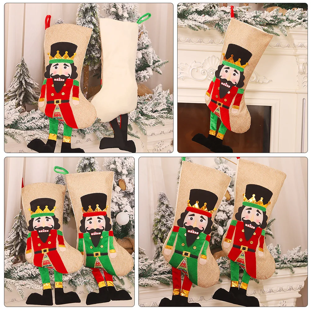 Christmas Gift Stocking Linen Pouch Nutcracker Soldier Sock Xmas Bag ies Snacks Cookies Dried Fruits Small Gifts Kids
Christmas Gift Stocking Linen Pouch Nutcracker Soldier Sock Xmas Bag ies Snacks Cookies Dried Fruits Small Gifts Kids