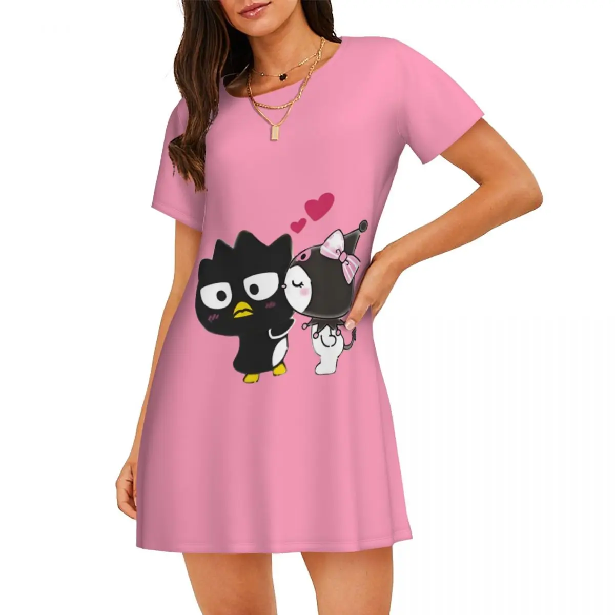 Женская ночная рубашка Kuromi с короткими рукавами на заказ для сна, женская ночная рубашка, платье Little Devil, платье для сна
Женская ночная рубашка Kuromi с короткими рукавами на заказ для сна, женская ночная рубашка, платье Little Devil, платье для сна