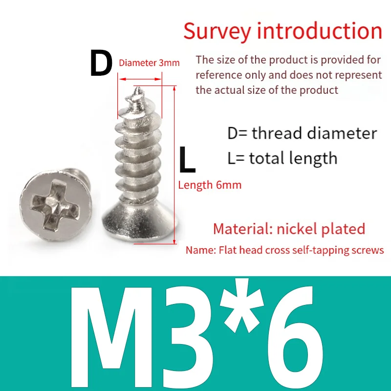 500/100pcs Carbon Steel Cross Countersunk Head Self-Tapping Screws Ka Flat Head Self-Tapping Wood Screws M3 M3.5 M4 Black/Zinc
500/100pcs Carbon Steel Cross Countersunk Head Self-Tapping Screws Ka Flat Head Self-Tapping Wood Screws M3 M3.5 M4 Black/Zinc