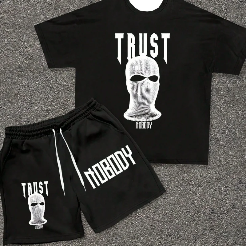 2026 new Men's Trust Nobody Ski Mask Print 2 Piece Set Summer Casual Oversized T-Shirt & Shorts Streetwear Sport Outfit
2026 new Men's Trust Nobody Ski Mask Print 2 Piece Set Summer Casual Oversized T-Shirt & Shorts Streetwear Sport Outfit