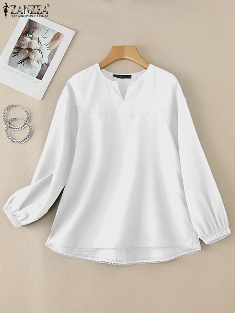 2025 ZANZEA Women Spring Long Lantern Sleeve Blouse Solid Tops Tunic Fashion OL Work Shirt Casual V Neck Holiday Blusas Oversize
2025 ZANZEA Women Spring Long Lantern Sleeve Blouse Solid Tops Tunic Fashion OL Work Shirt Casual V Neck Holiday Blusas Oversize