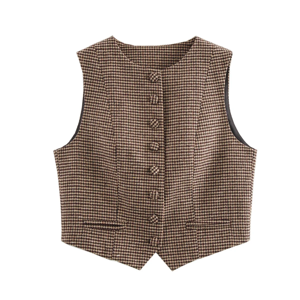 2025 Spring/Autumn New Vest Women's Vest Fashion Street Style Buttons Round Neck Single Line Button Fashion Women
2025 Spring/Autumn New Vest Women's Vest Fashion Street Style Buttons Round Neck Single Line Button Fashion Women