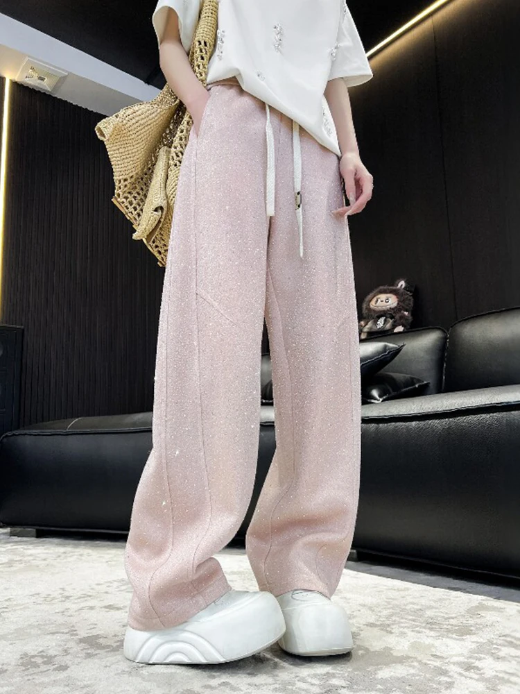 Women's Casual Loose Starlight Mixed Line Slimming Sweatpants Spring 2026 New Style Four Seasons Heavy Ironing Diamond
Women's Casual Loose Starlight Mixed Line Slimming Sweatpants Spring 2026 New Style Four Seasons Heavy Ironing Diamond