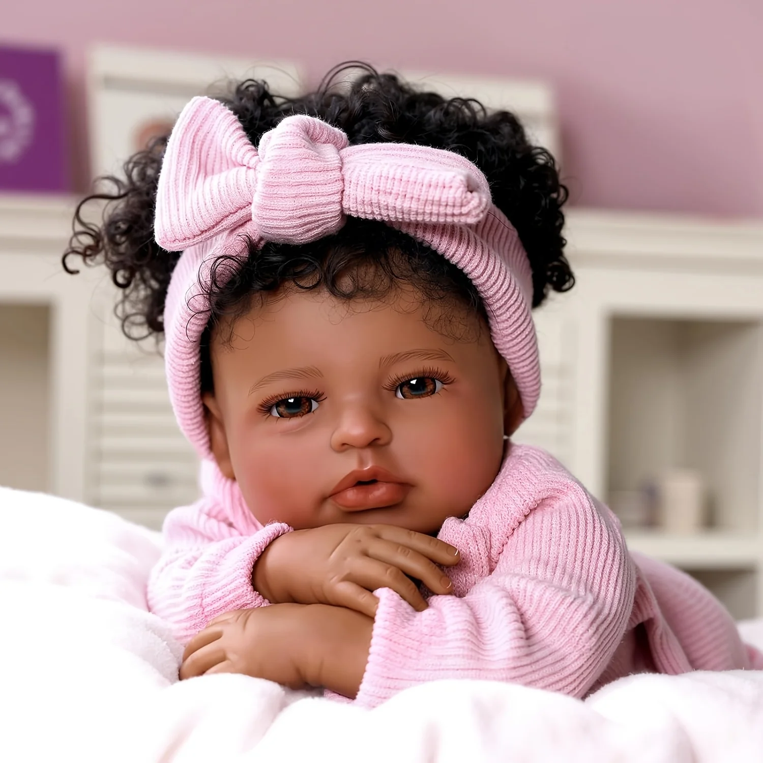 20 ” Realistic Reborn Baby Dolls Girl,Soft Vinyl & Cloth Body Cute Newborn Doll With Play Set For Kids
20 ” Realistic Reborn Baby Dolls Girl,Soft Vinyl & Cloth Body Cute Newborn Doll With Play Set For Kids