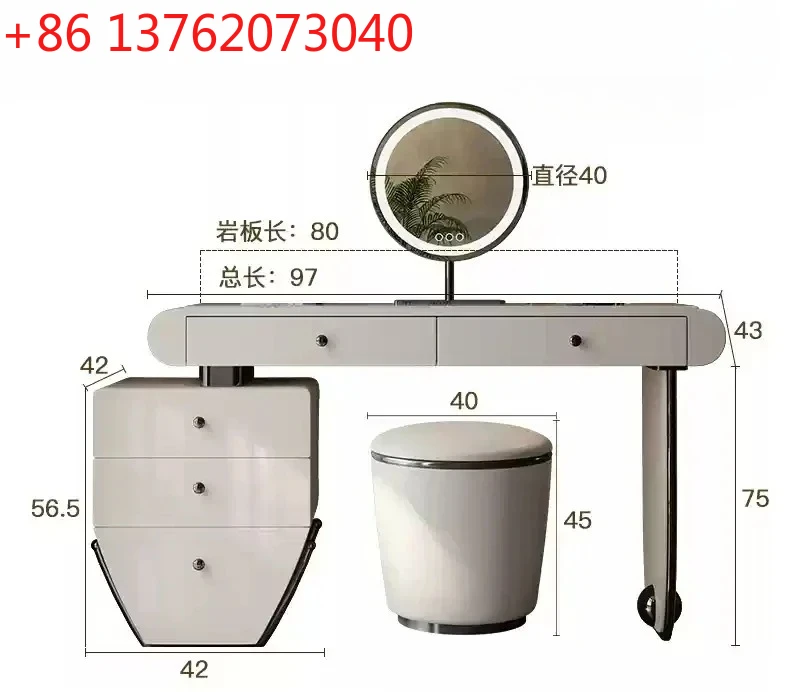 Italian rock slab solid wood dressing table modern simple dressing table bedside table integrated small apartment bedroom 
Italian rock slab solid wood dressing table modern simple dressing table bedside table integrated small apartment bedroom
