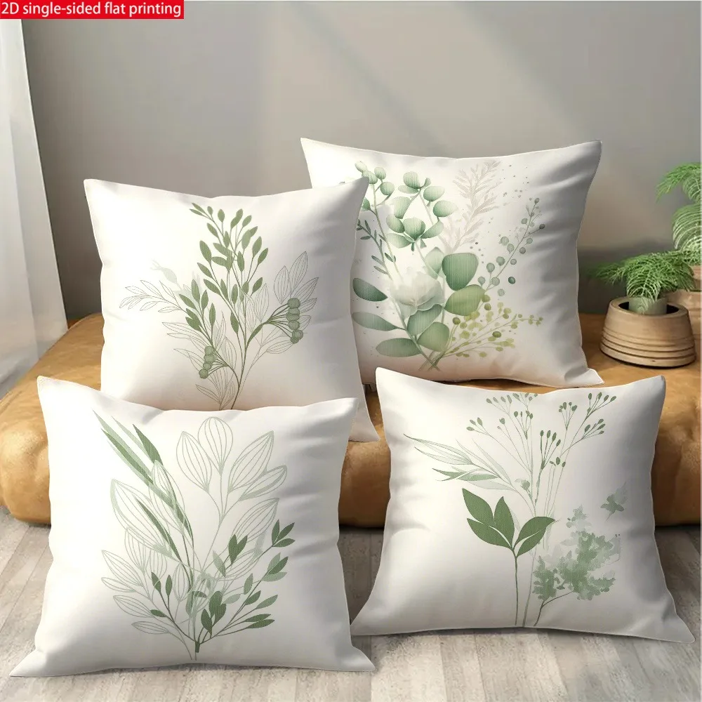 Minimalist Green Eucalyptus Leaf Pillowcases: 2D Single-Sided Flat Printing Nature Home Decor Pillow Covers
Minimalist Green Eucalyptus Leaf Pillowcases: 2D Single-Sided Flat Printing Nature Home Decor Pillow Covers