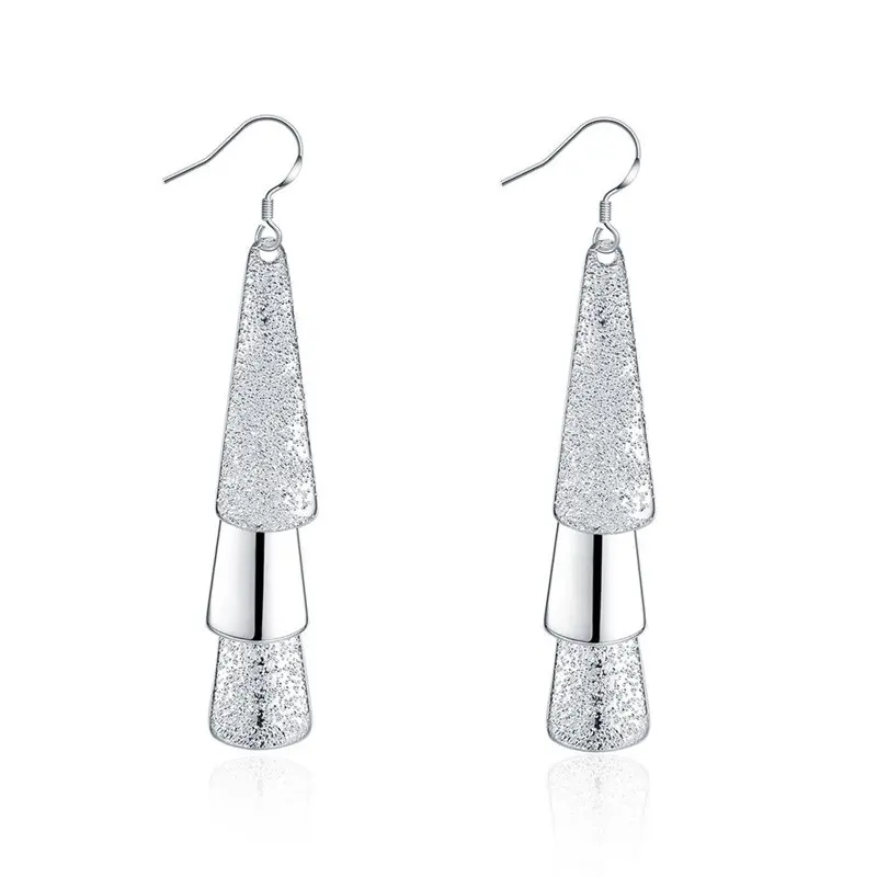 New 925 Sterling Silver Fine Charm Frosted Pendant Women Earrings For Fashion Wedding Gift Wholesale Jewelry
New 925 Sterling Silver Fine Charm Frosted Pendant Women Earrings For Fashion Wedding Gift Wholesale Jewelry