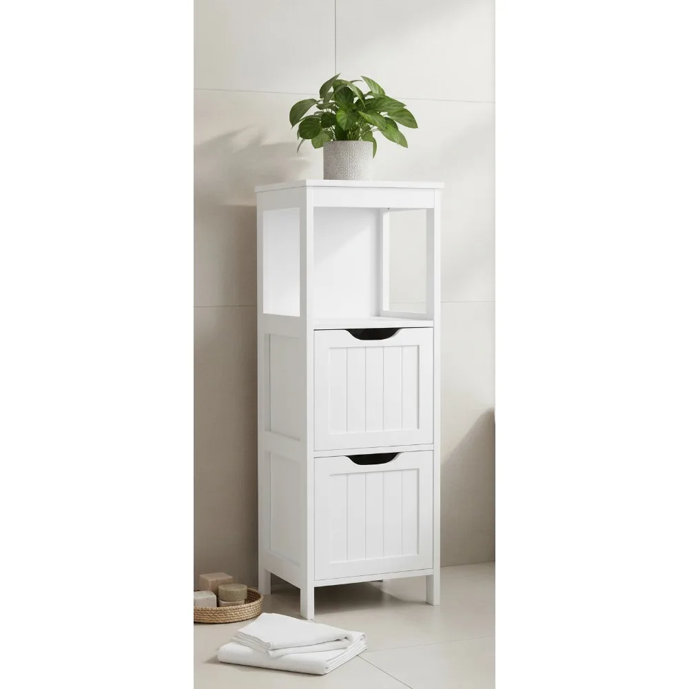 Modern White Wooden Bathroom Cabinet with 2 Drawers, Multifunctional Storage Organizer for Home and Apartment
Modern White Wooden Bathroom Cabinet with 2 Drawers, Multifunctional Storage Organizer for Home and Apartment
