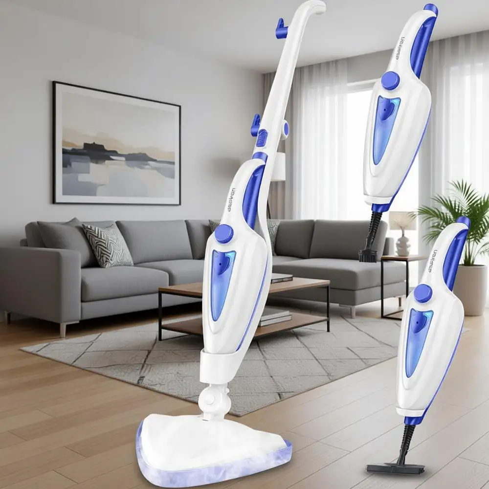 12-in-1 Steam Mop, 15-Sec Heat-Up, 1500W Detachable Handheld Steam Cleaner with 2 Dirt Grip Pads, Removes 99.99% Stubborn Stains
12-in-1 Steam Mop, 15-Sec Heat-Up, 1500W Detachable Handheld Steam Cleaner with 2 Dirt Grip Pads, Removes 99.99% Stubborn Stains