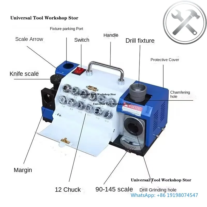 HY-13 3-13mm Electric Drill Bit Grinder 220V/180W Precision Twist Drill Sharpener
HY-13 3-13mm Electric Drill Bit Grinder 220V/180W Precision Twist Drill Sharpener