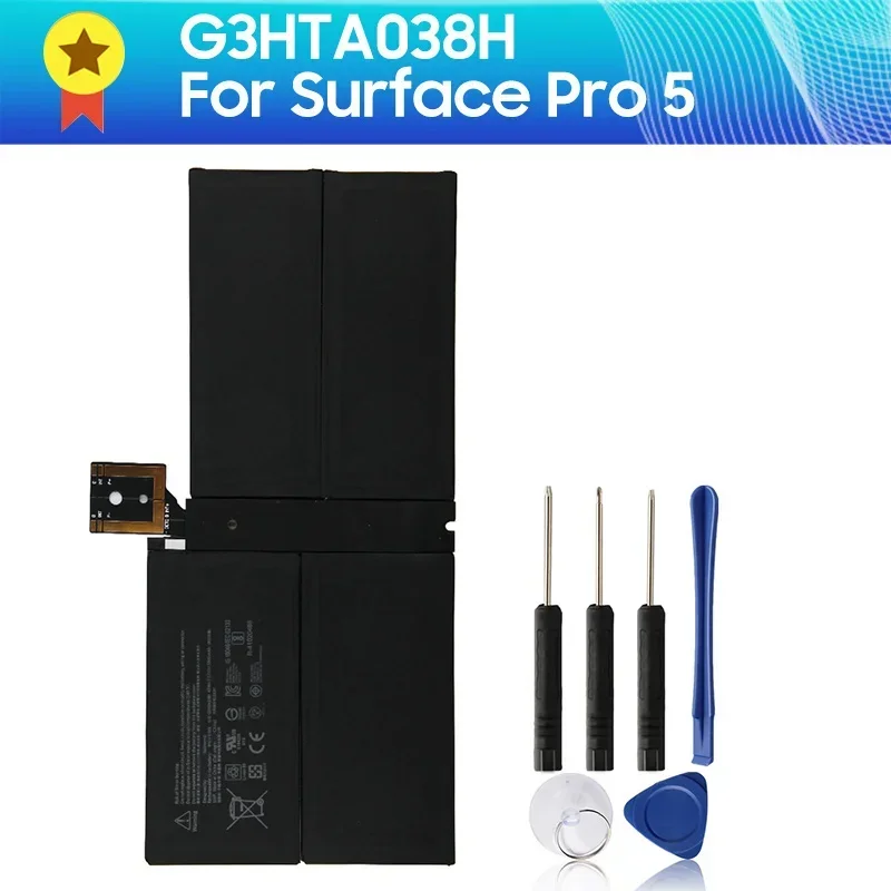 Сменный аккумулятор G3HTA038H для Microsoft Surface Pro5 DYNM02 Microsoft Surface Pro 5 Pro 6 Pro6, 5940 мАч, аккумуляторы с инструментом
Сменный аккумулятор G3HTA038H для Microsoft Surface Pro5 DYNM02 Microsoft Surface Pro 5 Pro 6 Pro6, 5940 мАч, аккумуляторы с инструментом