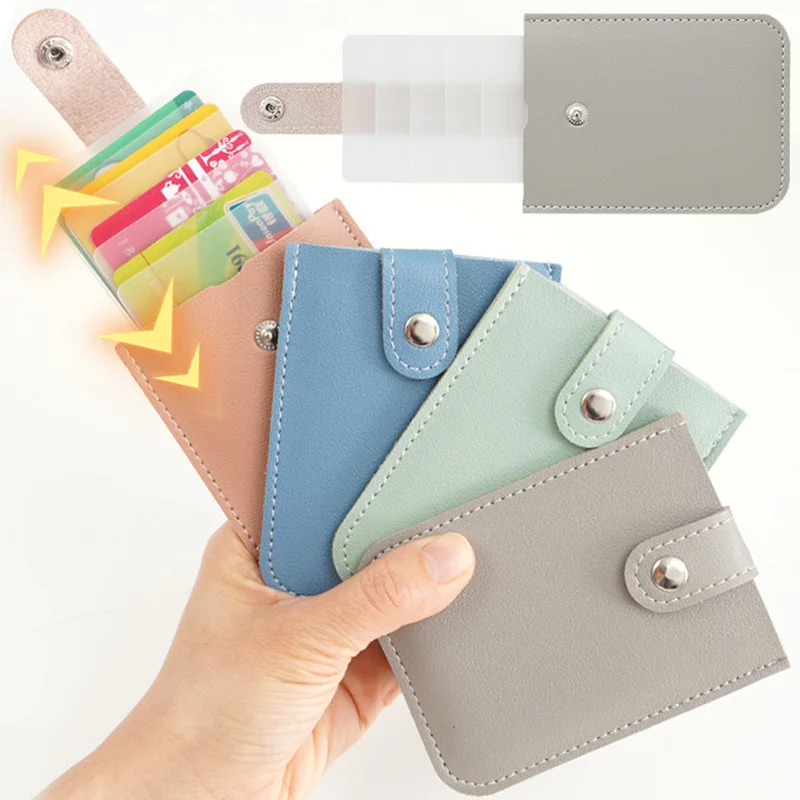 Unisex Portable Leather Multi-card Slot Wallet for Women Short Simple Travel Purse with Buttons Credit ID Holders Coin Bag Solid
Unisex Portable Leather Multi-card Slot Wallet for Women Short Simple Travel Purse with Buttons Credit ID Holders Coin Bag Solid