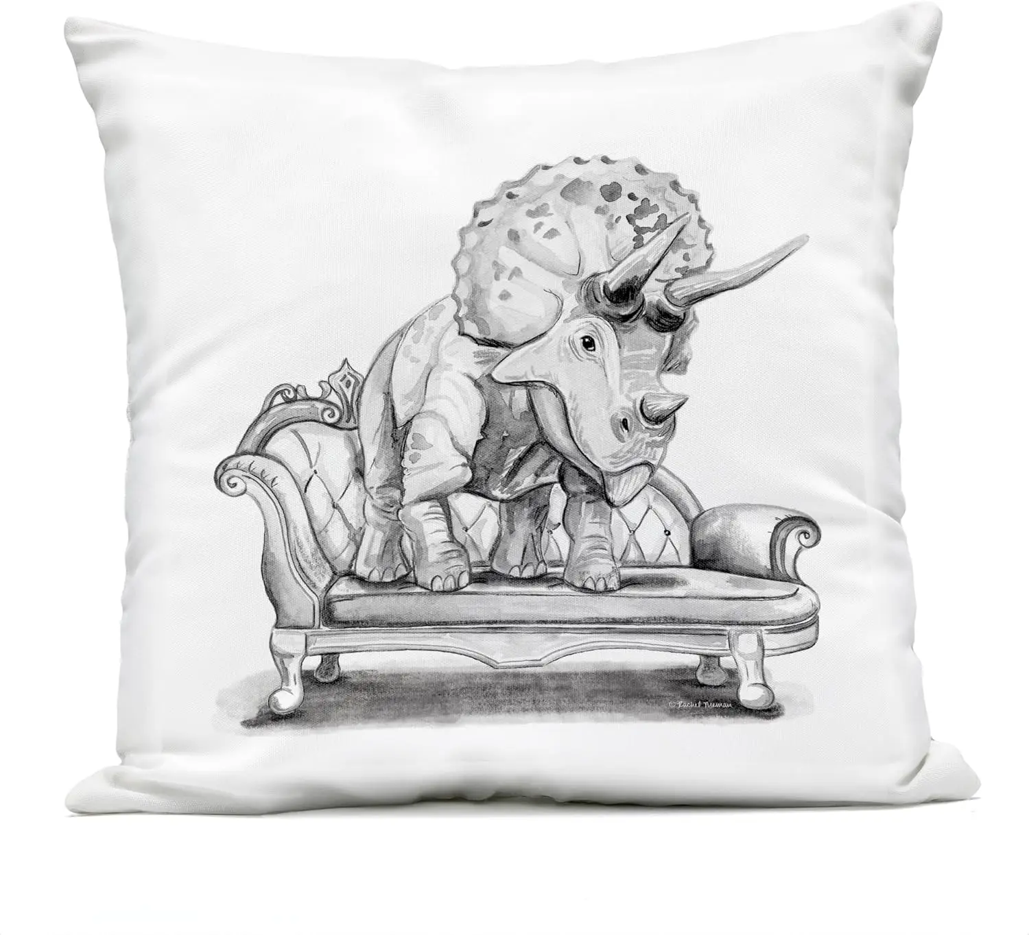 Triceratops on Chaise Lounge Outdoor Printed Throw Pillow, 18 x 7 x 18, Grey
Triceratops on Chaise Lounge Outdoor Printed Throw Pillow, 18 x 7 x 18, Grey