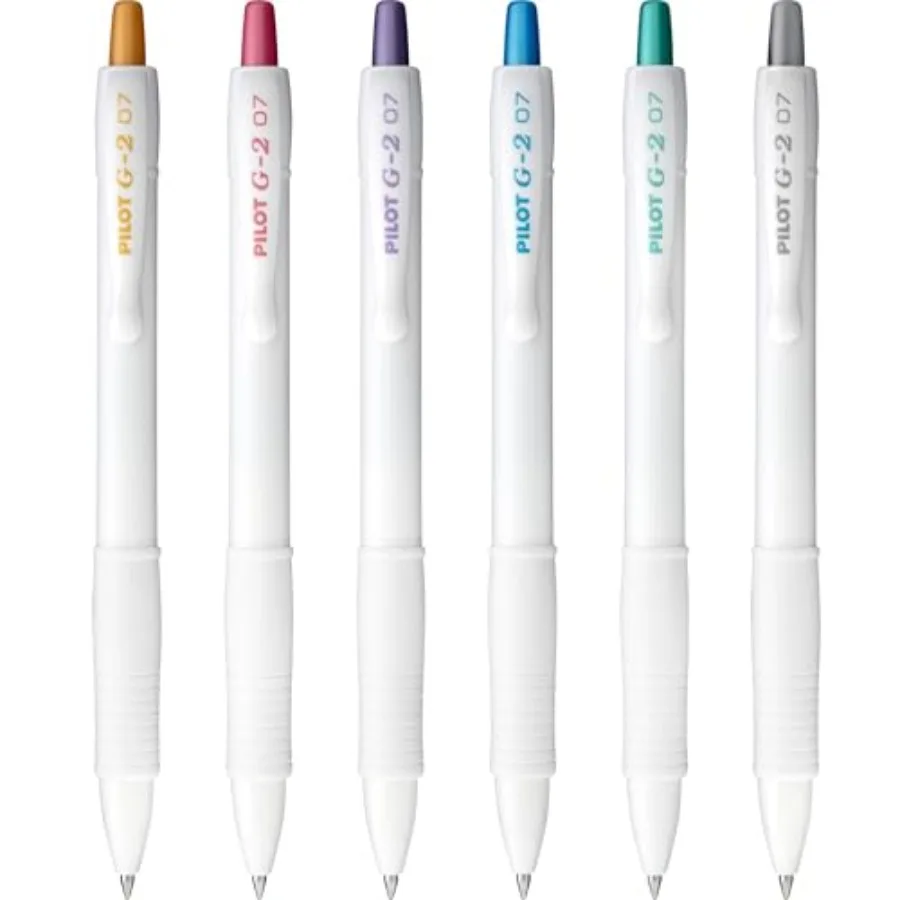 G2 Edge White, Assorted Metallic Inks, Premium Gel Roller Pens, Sensory Writing Experience, 6ct box, Fine Point 0.7 mm
G2 Edge White, Assorted Metallic Inks, Premium Gel Roller Pens, Sensory Writing Experience, 6ct box, Fine Point 0.7 mm