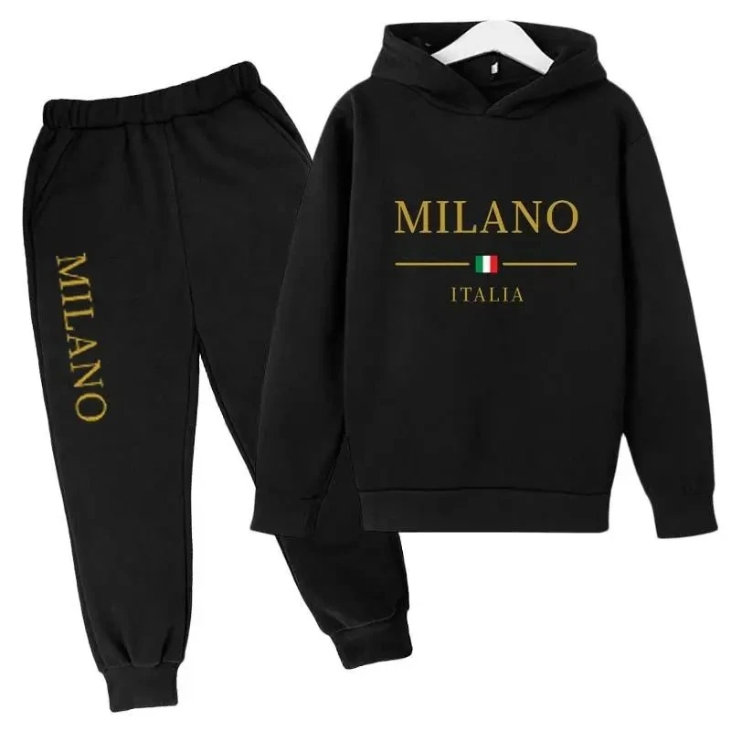 Autumn Fashion Italy Letter Print Children Hoodies 2pcs Set+Pants Tracksuits 2-13 Years Boys Girls Casual Outfits Warm Pullover
Autumn Fashion Italy Letter Print Children Hoodies 2pcs Set+Pants Tracksuits 2-13 Years Boys Girls Casual Outfits Warm Pullover