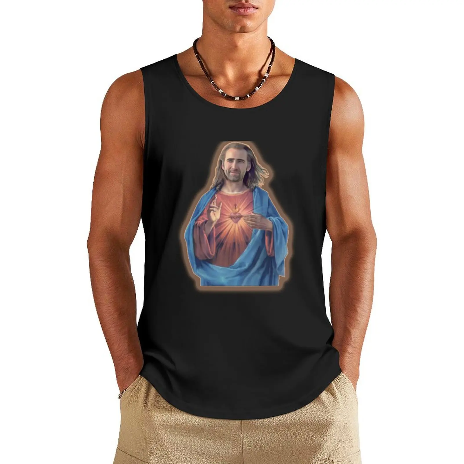 Nicolas Cage as Jesus - Nicholas Cage - Nick Cage - Nic Tank Top singlet for men vest men
Nicolas Cage as Jesus - Nicholas Cage - Nick Cage - Nic Tank Top singlet for men vest men