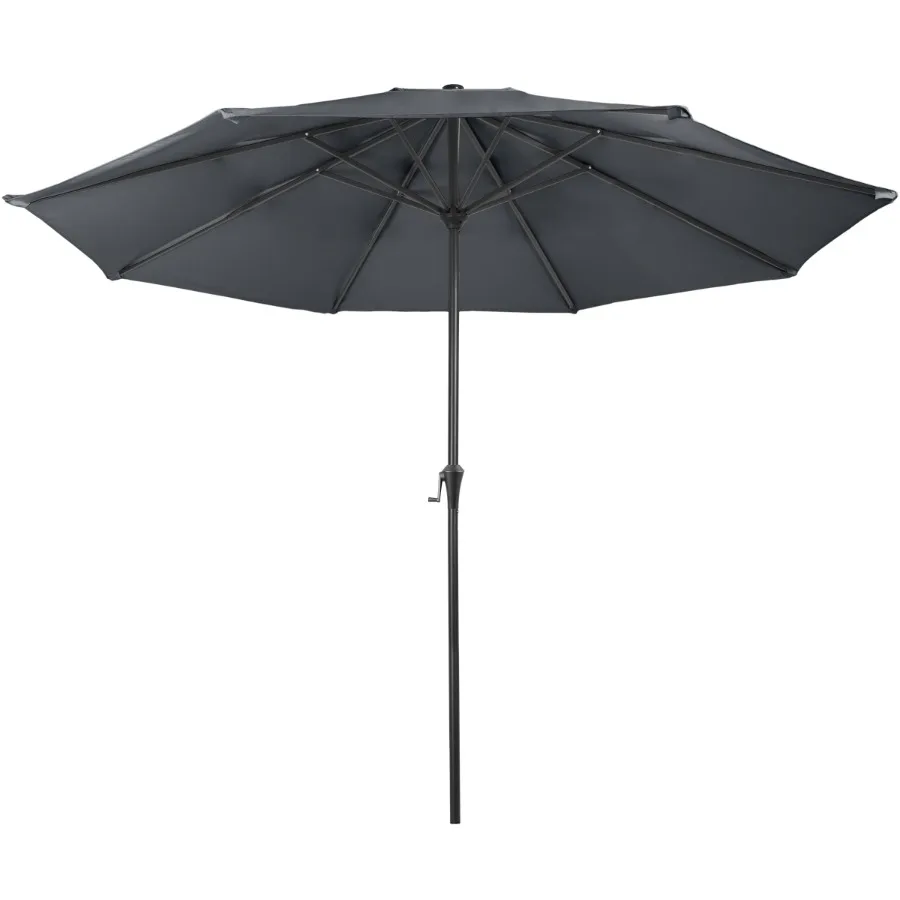 9FT Outdoor Vented Patio Umbrella with Easy Crank Gray
9FT Outdoor Vented Patio Umbrella with Easy Crank Gray