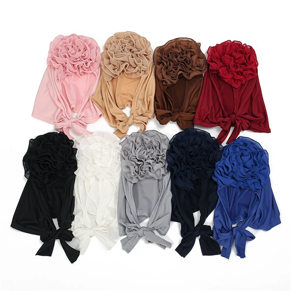 Мусульманские женщины, эластичный однотонный тюрбан с морщинами, шляпа от рака, химиотерапия, шифоновые шапки с цветами, хиджаб, шарф, головной убор, повязка на голову, аксессуары для волос
Мусульманские женщины, эластичный однотонный тюрбан с морщинами, шляпа от рака, химиотерапия, шифоновые шапки с цветами, хиджаб, шарф, головной убор, повязка на голову, аксессуары для волос
