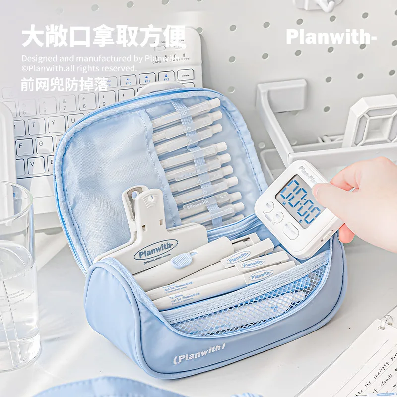 Простой пенал синего цвета для детей, для мальчиков и девочек, INS, повседневный эстетический органайзер для канцелярских принадлежностей большой емкости, снова в школу
Простой пенал синего цвета для детей, для мальчиков и девочек, INS, повседневный эстетический органайзер для канцелярских принадлежностей большой емкости, снова в школу