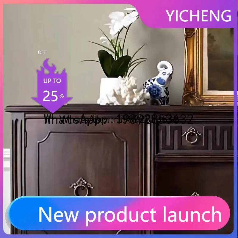 American French retro old porch table villa high-end solid wood strip case locker
American French retro old porch table villa high-end solid wood strip case locker