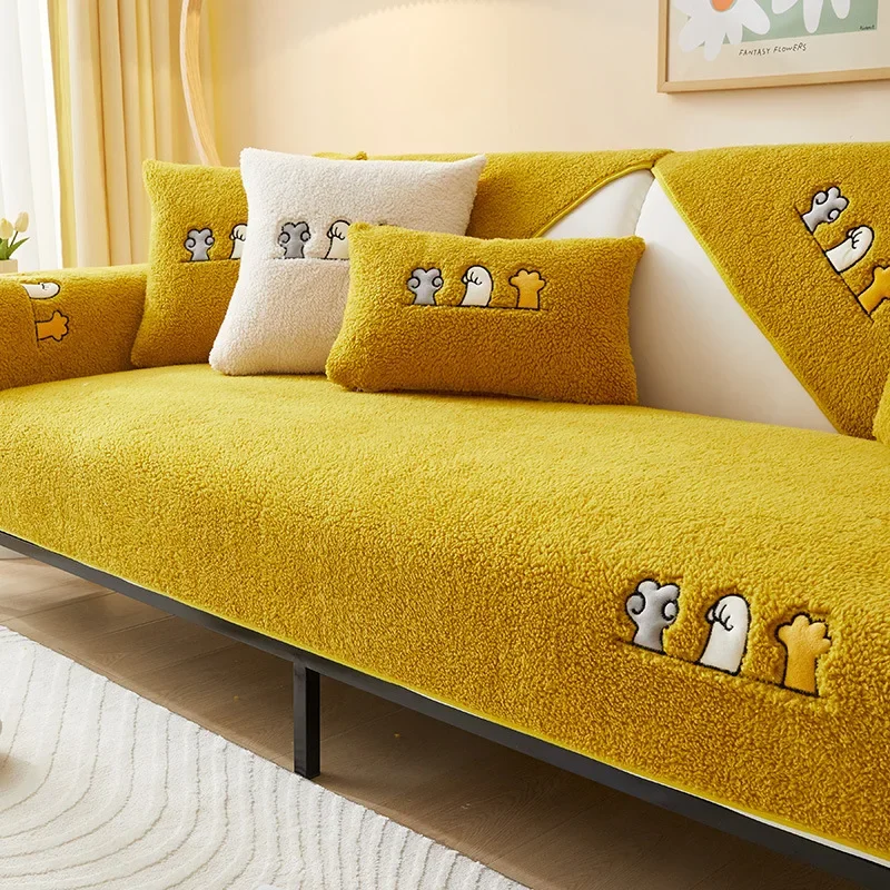 Winter Warm Lambs Velvet Sofa Towel Nordic Thick Plush Non-slip Sofa Cover for Living Room Sectional L-shaped Couch Covers
Winter Warm Lambs Velvet Sofa Towel Nordic Thick Plush Non-slip Sofa Cover for Living Room Sectional L-shaped Couch Covers