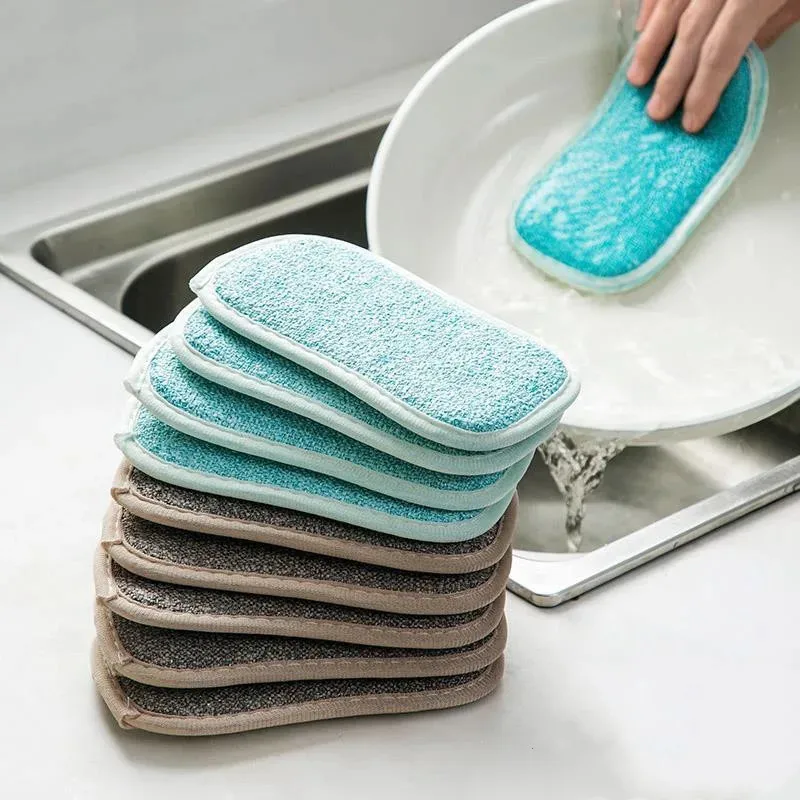 5pcs Double Side Dishwashing Sponge Dish Washing Brush Pan Pot Dish Clean Cloth Reusable Kitchen Scouring Pad Home Cleaning Tool
5pcs Double Side Dishwashing Sponge Dish Washing Brush Pan Pot Dish Clean Cloth Reusable Kitchen Scouring Pad Home Cleaning Tool
