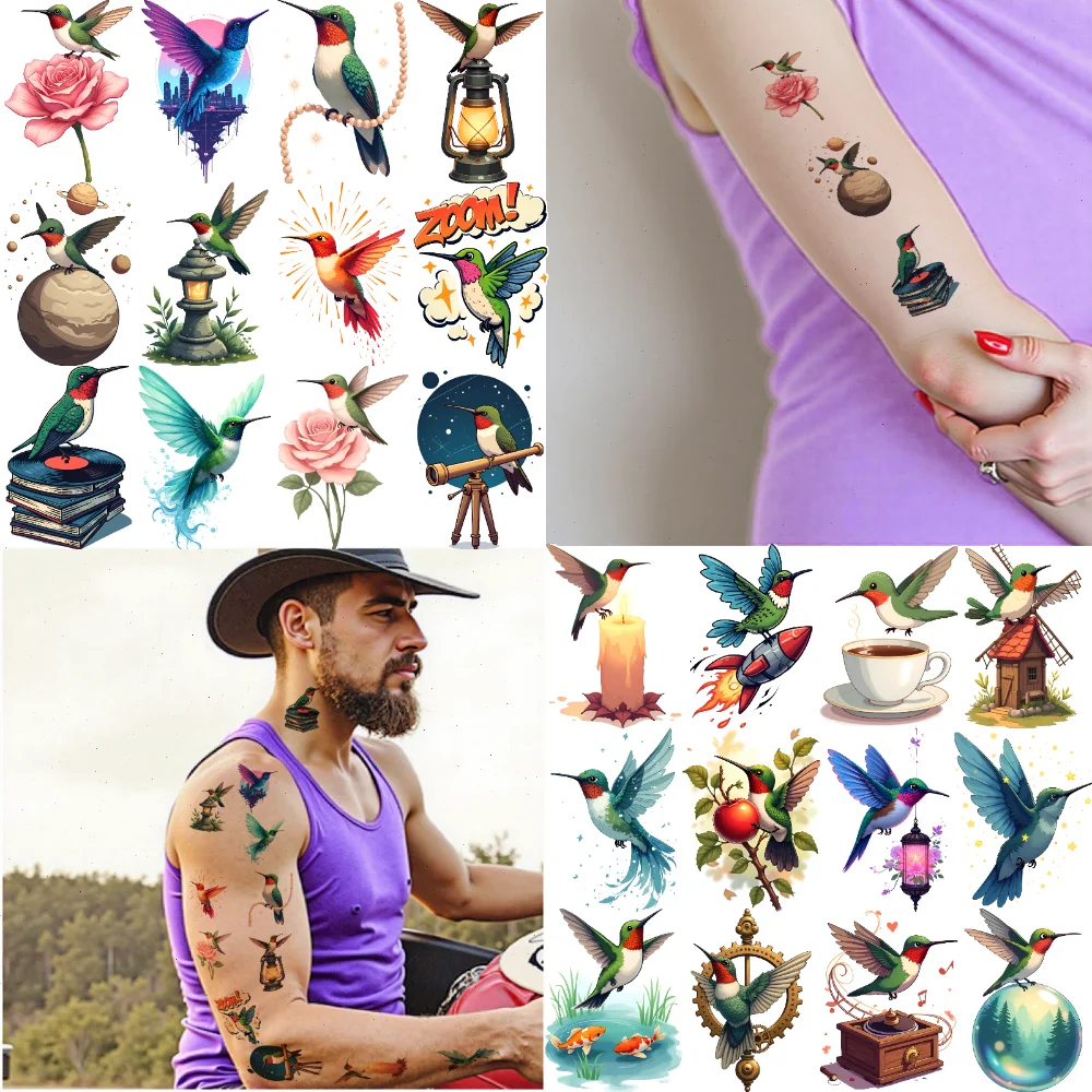 54pcs Temporary Tattoo Vintage Stickers Temporary Tattoo Stickers Hummingbird Stickers Cartoon For Cheeks Shoulders
54pcs Temporary Tattoo Vintage Stickers Temporary Tattoo Stickers Hummingbird Stickers Cartoon For Cheeks Shoulders