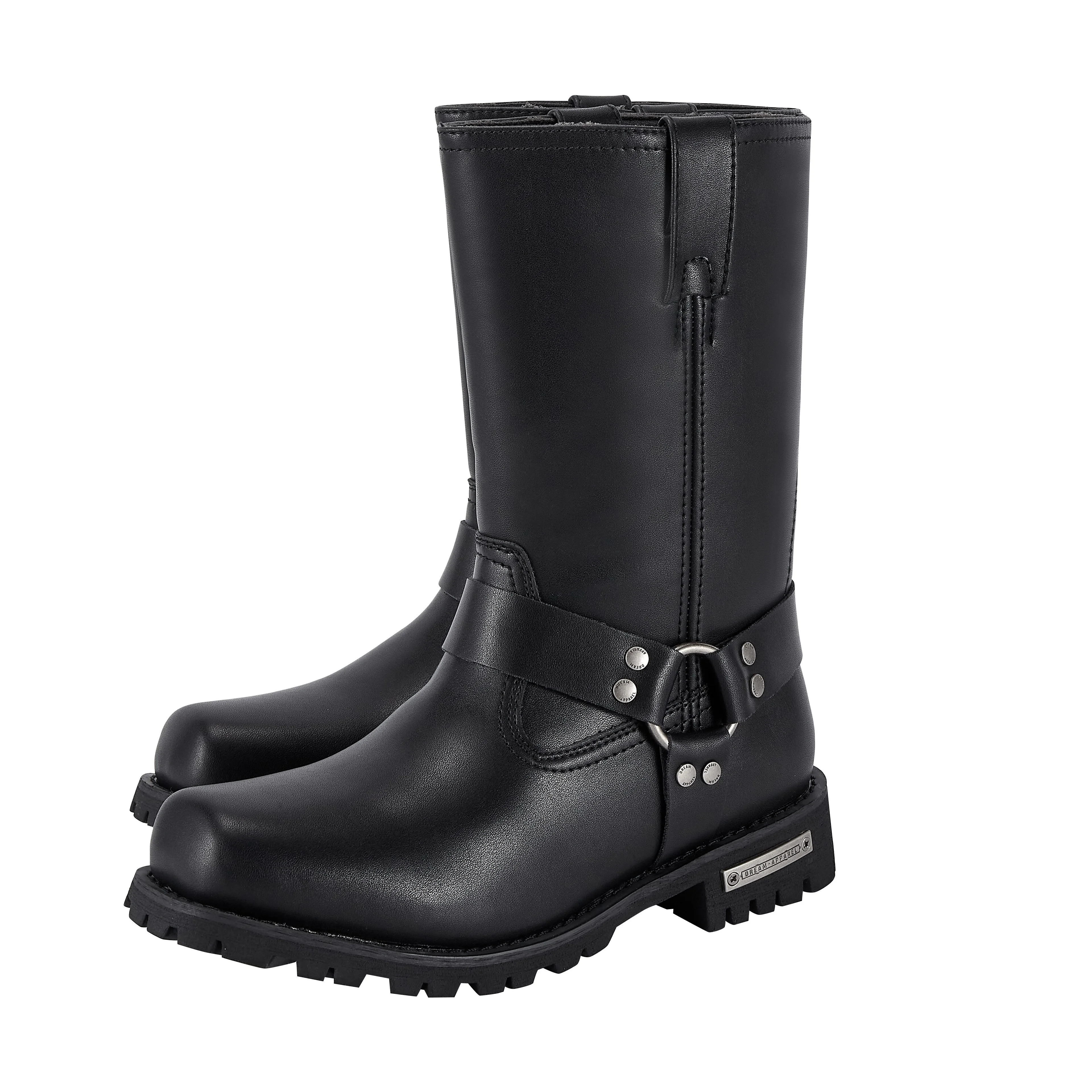 Men'S 11in Harness Motorcycle Riding Boots For Biker, Square Toe Waterproof Black Faux Leather Mid Calf Boots Knee High Footwear
Men'S 11in Harness Motorcycle Riding Boots For Biker, Square Toe Waterproof Black Faux Leather Mid Calf Boots Knee High Footwear