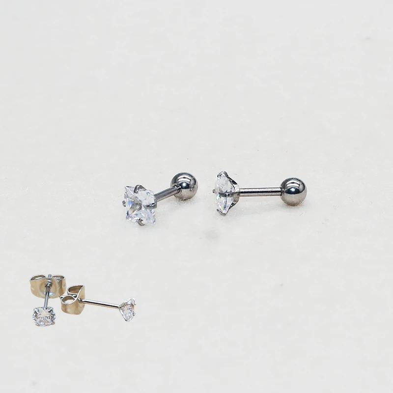 2PC Super Mini 5MM Zircon Stud Earrings Hypoallergenic Stainless Steel Crew Back for Men And Women Delicate Jewelry
2PC Super Mini 5MM Zircon Stud Earrings Hypoallergenic Stainless Steel Crew Back for Men And Women Delicate Jewelry