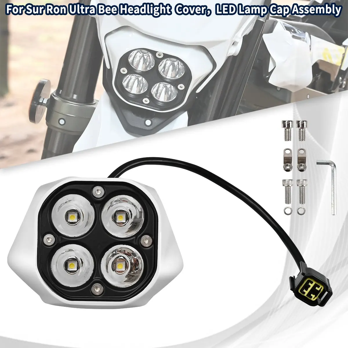 Крышка передней фары, светодиодный передний фонарь, крышка лампы в сборе, электродвигатель велосипеда, аксессуары для внедорожников для Sur Ron Ultra Bee 2023 2024
Крышка передней фары, светодиодный передний фонарь, крышка лампы в сборе, электродвигатель велосипеда, аксессуары для внедорожников для Sur Ron Ultra Bee 2023 2024