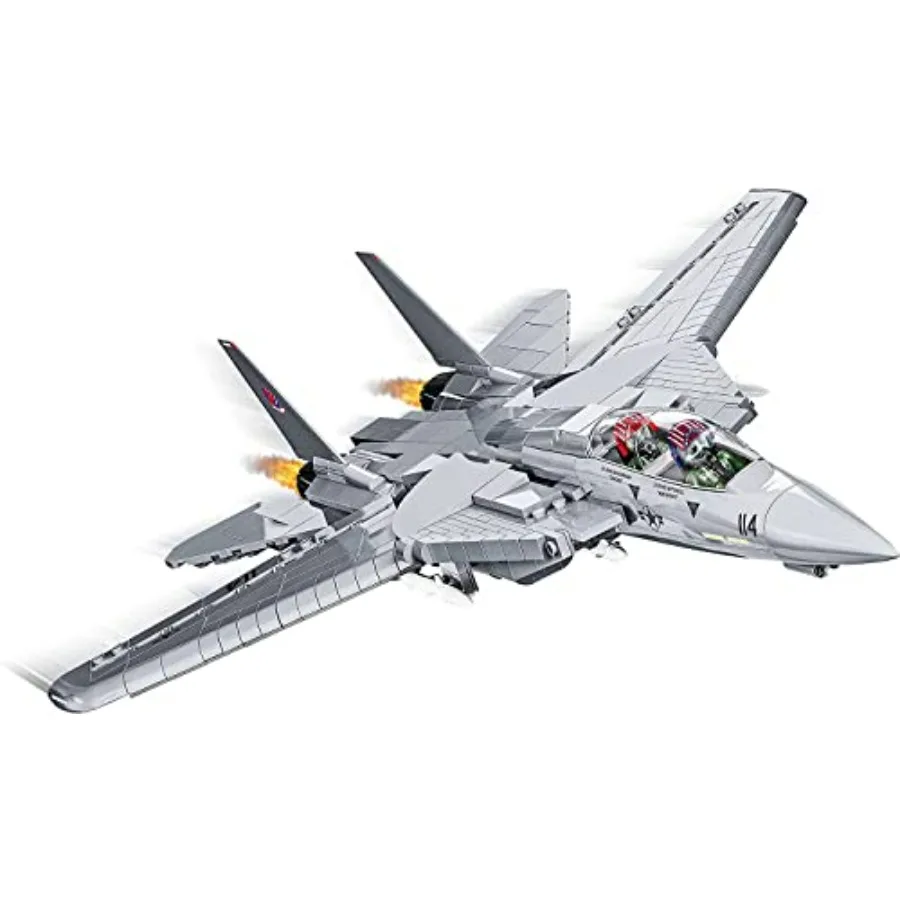 COBI Top Gun F-14A Tomcat Fighter Plane 1:48 Scale 754 Piece Building Set with Maverick and Goose Figures in Metallic Silver an
COBI Top Gun F-14A Tomcat Fighter Plane 1:48 Scale 754 Piece Building Set with Maverick and Goose Figures in Metallic Silver an