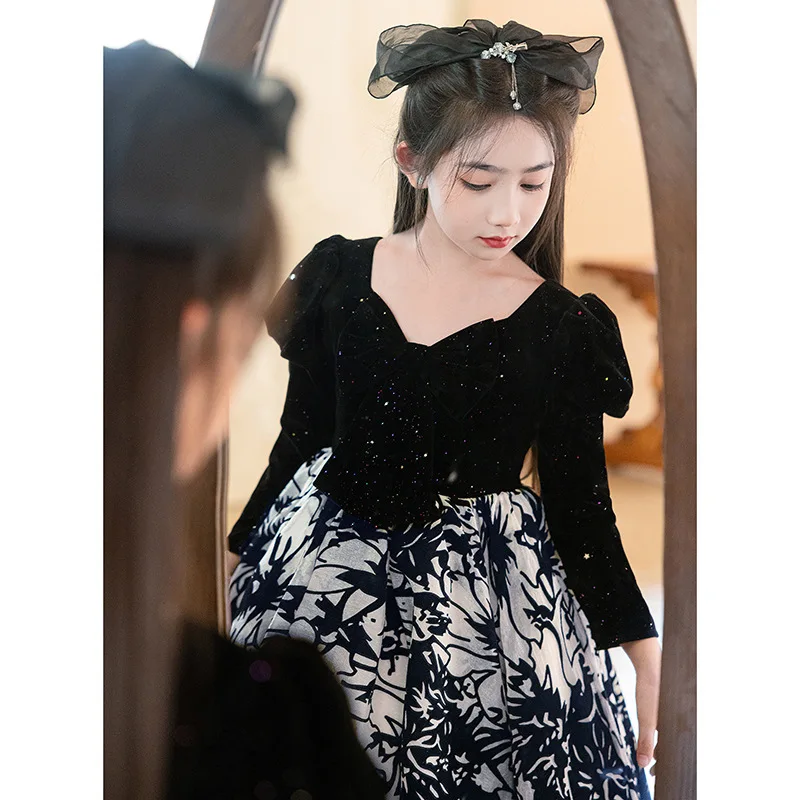 Hepburn Style Girls' Dress Spring Light Luxury Niche High-end Birthday Princess Dress Children's Host Piano Performance Dress
Hepburn Style Girls' Dress Spring Light Luxury Niche High-end Birthday Princess Dress Children's Host Piano Performance Dress