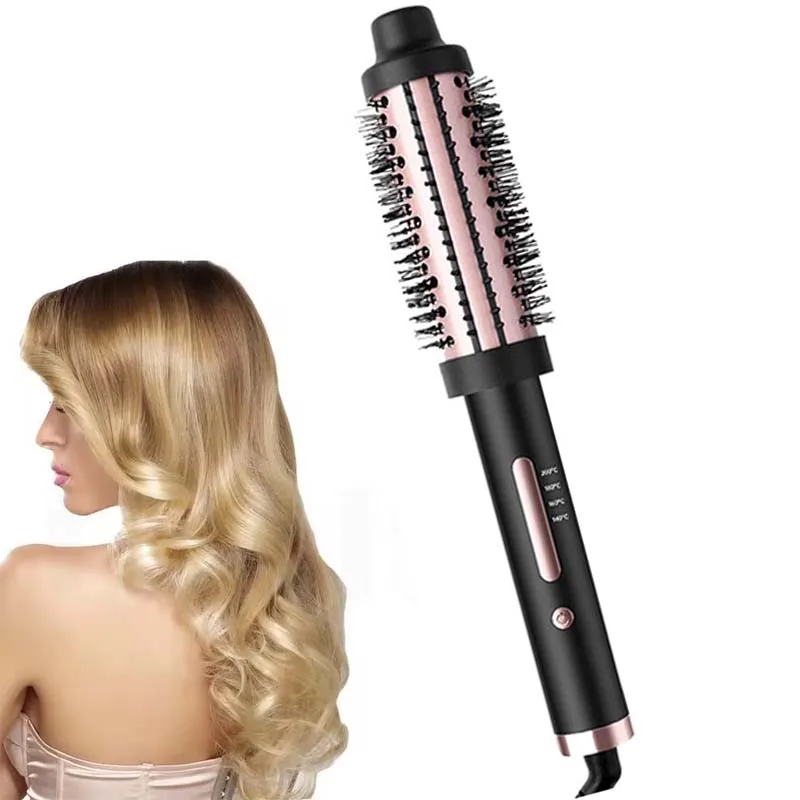 Electric round-tipped hair curler, rotating electric comb, ceramic ion heat curling brush with three adjustment settings
Electric round-tipped hair curler, rotating electric comb, ceramic ion heat curling brush with three adjustment settings