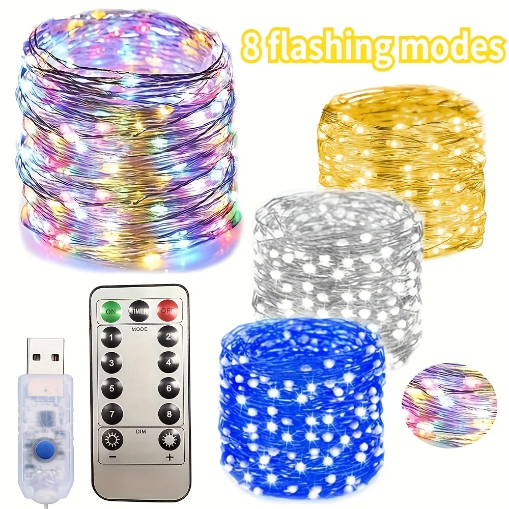 Indoor String Lights USB Copper Silver Wire Garland Light Waterproof Fairy Lights for Christmas Wedding Party Decorative
Indoor String Lights USB Copper Silver Wire Garland Light Waterproof Fairy Lights for Christmas Wedding Party Decorative
