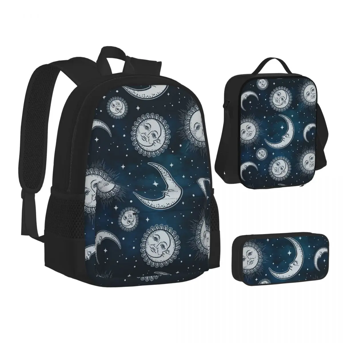Celestial Mystic Esoteric Magic Sun Moon Backpacks Bookbag School Bags Children Rucksack Lunch Bag Pen Bag Three-Piece Set
Celestial Mystic Esoteric Magic Sun Moon Backpacks Bookbag School Bags Children Rucksack Lunch Bag Pen Bag Three-Piece Set