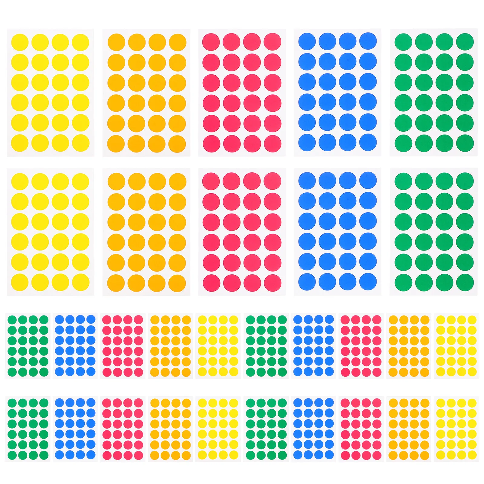720Pcs Vibrant Round Self-Adhesive Color Coding Dot Stickers for Scrapbooking Labeling Notebooks Folders Paper Crafts Circular
720Pcs Vibrant Round Self-Adhesive Color Coding Dot Stickers for Scrapbooking Labeling Notebooks Folders Paper Crafts Circular